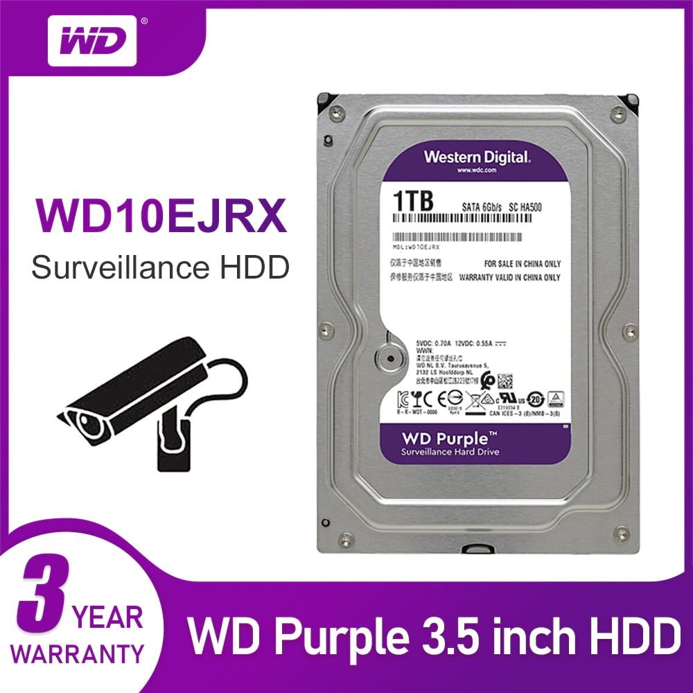 western digital wd purple hdd 1tb 2tb 3tb 4tb