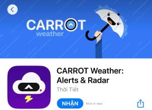 Carrot Weather: Alerts & Radar