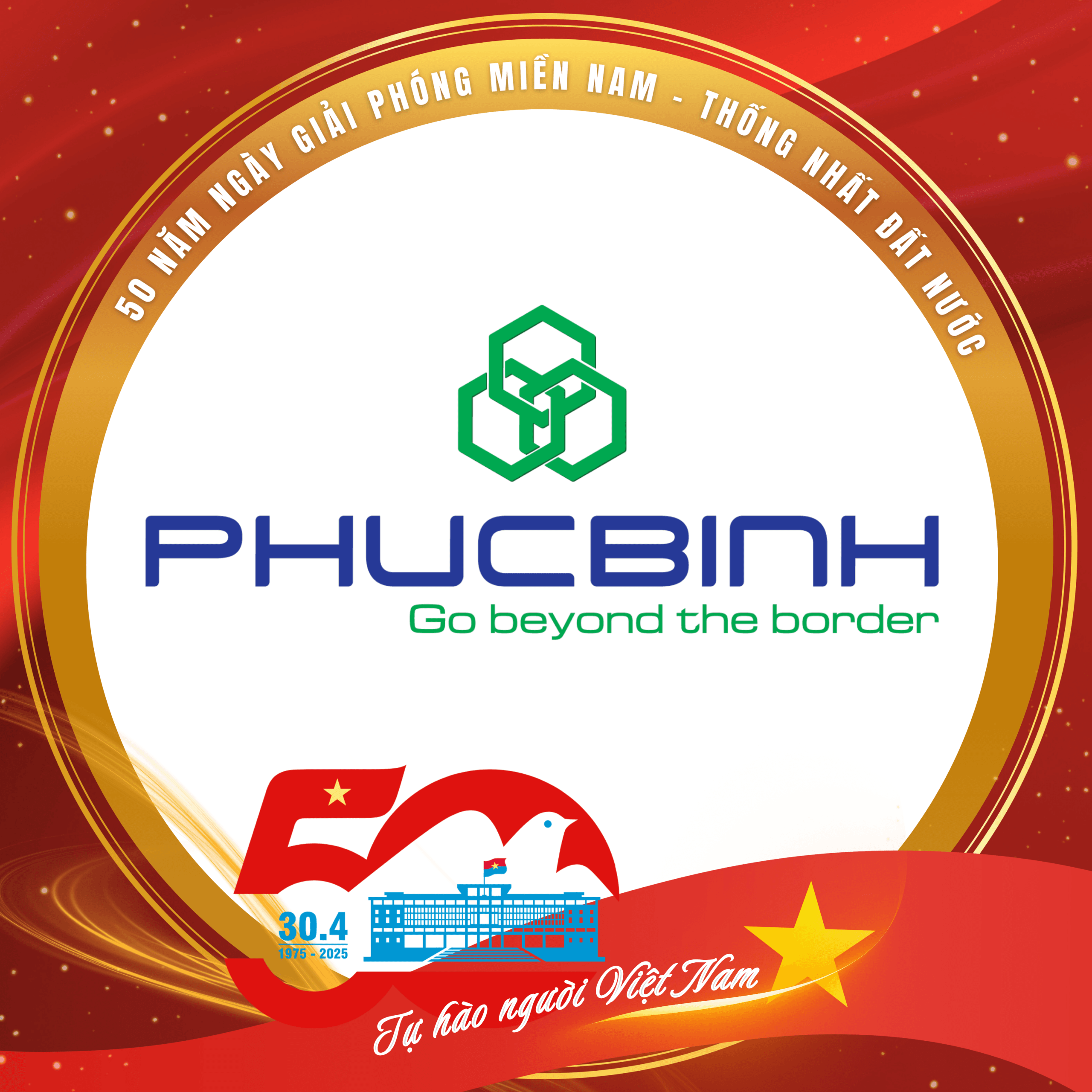 Khung avatar facebook chào mừng 50 năm giải phóng miền Nam - Thống nhất đất nước