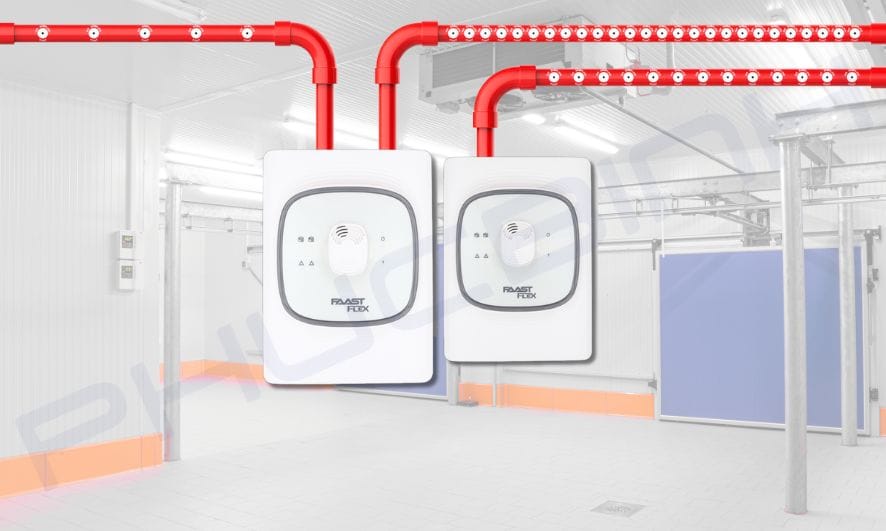Đầu báo khói kiểu hút chủ động hút mẫu không khí để phân tích