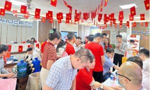 Phúc Bình tổ chức ngày hội hiến máu "Giọt hồng sẻ chia" 24 CBNV Phúc Bình hiến máu nhân đạo
