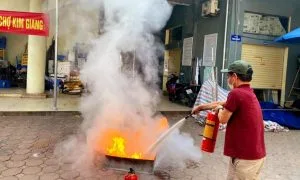 Người dân tham gia tâp huấn PCCC