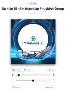 Hướng dẫn thay frame avatar Facebook Chào mừng kỷ niệm 15 năm thành lập PHUCBINH GROUP 7 Chọn hình ảnh muốn thay