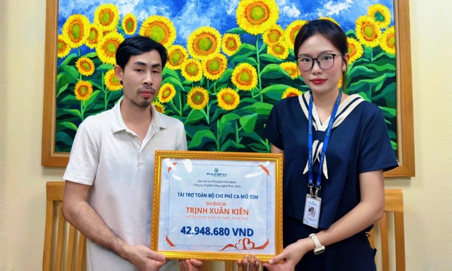 Phucbinh Donation tài trợ chi phí phẫu thuật cho bé Trịnh Xuân Kiên (hồ sơ tài trợ số 29)