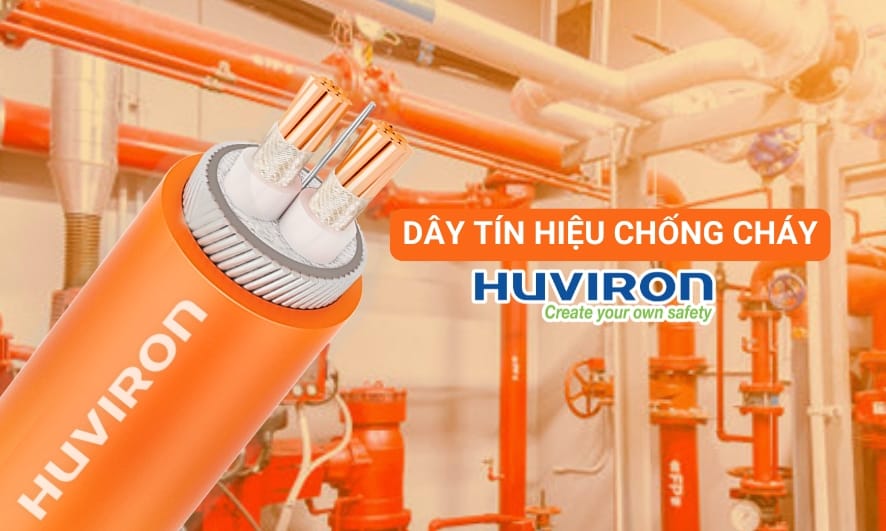 Dây tín hiệu chống cháy Huviron có khả năng chịu nhiệt lên đến 950 độ trong 3 giờ