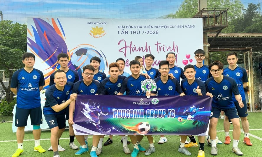 Phucbinh Group FC tham gia Giải bóng đá thiện nguyện Cúp Sen Vàng lần thứ 7 - 2026