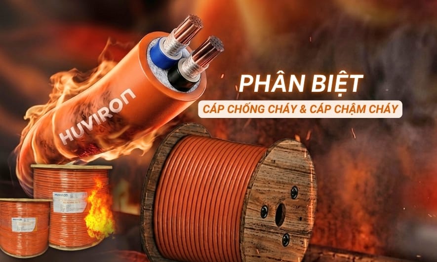 Cáp chậm cháy và cáp chống cháy đều có đặc tính khó cháy, hạn chế cháy lan