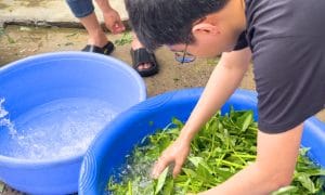 Các thành viên Ngọn Hải Đăng có mặt từ sớm để chuẩn bị đồ