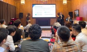Đại diện Phucbinh Group chia sẻ tại chương trình